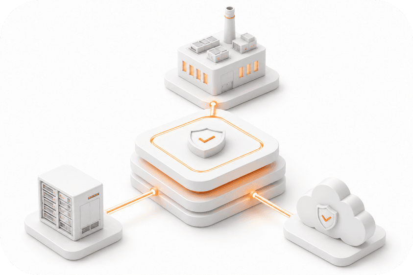 Cybersecure OT/IT — security connecting plant, edge, and cloud