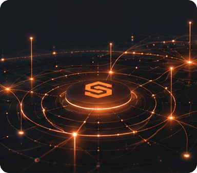 Circular bar visualization representing grid control intellectual property