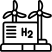 Green hydrogen facility icon